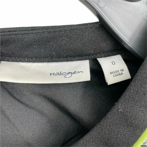 Halogen Dress Women's Sz 0 Lime Green Mini Sheath Bodycon Round Neck Cap Sleeve - Picture 5 of 6